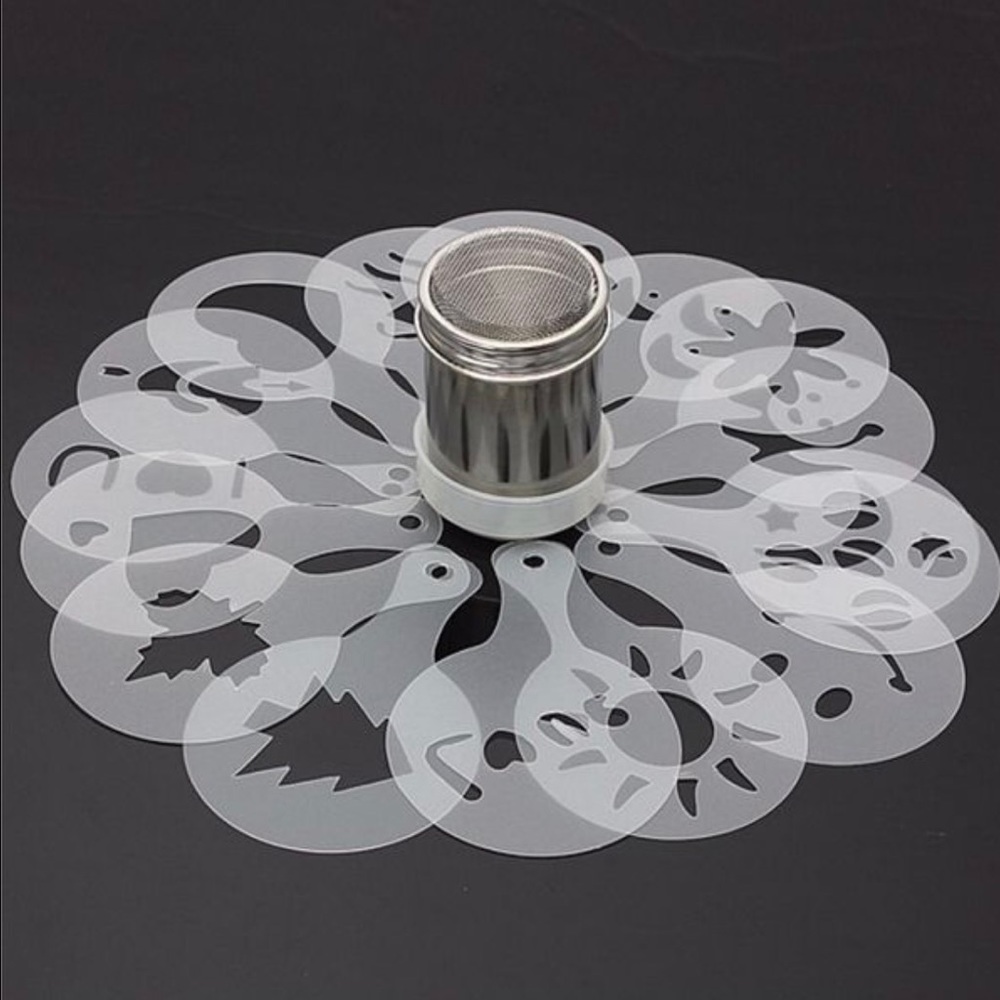 Coffee barista stencil set